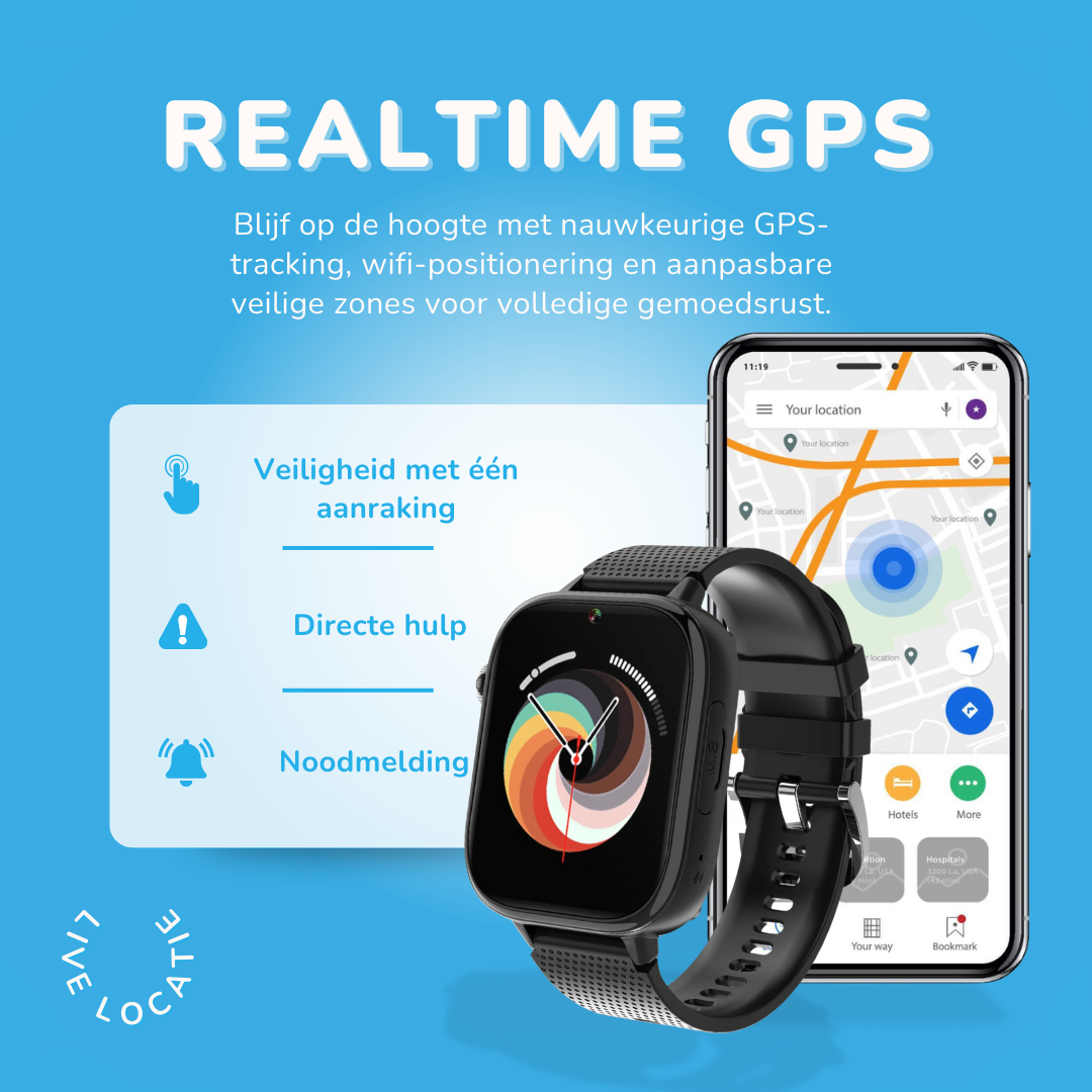 KidNavi™ KN25 Pro GPS Horloge Kind