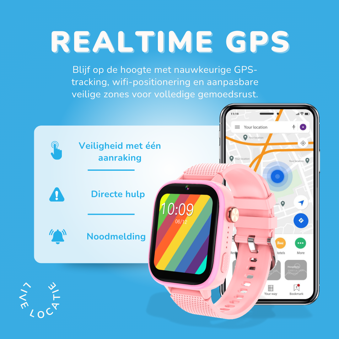 KidNavi™ KN25 Pro GPS Horloge Kind